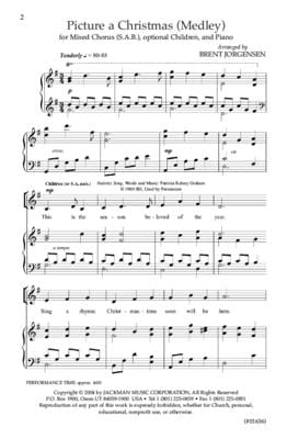 Picture A Christmas Medley Sab Optional Childrens Chorus | Sheet Music | Jackman Music