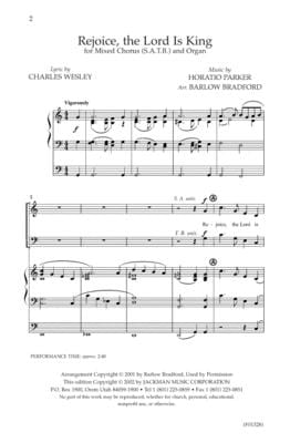 Rejoice The Lord Is King Ssatb And Organ | Sheet Music | Jackman Music
