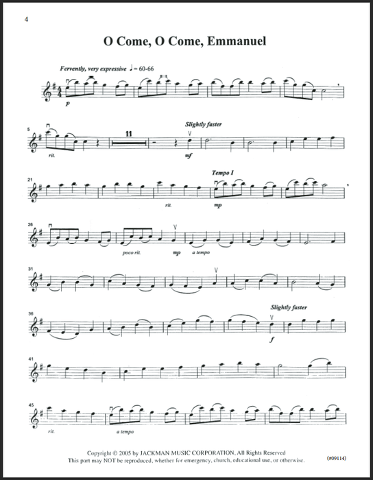 Hymnplicity Christmas Book 3 Violin Parts | Sheet Music | Jackman Music