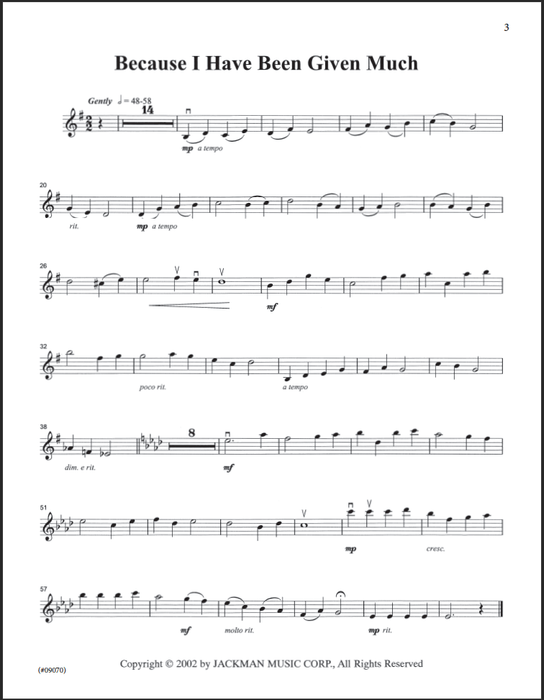 Hymnplicity Ward Choir - Book 3 Violin Parts