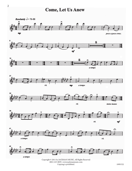 Hymnplicity Ward Choir - Book 9 Violin Parts