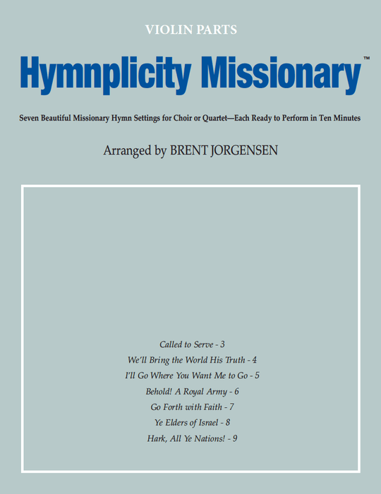 Hymnplicity Missionary - Violin Parts