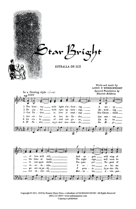 Star Bright - Duet - E flat | Sheet Music | Jackman Music