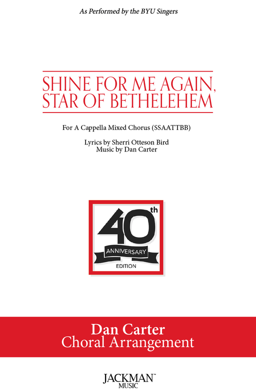 Shine for Me Again, Star of Bethlehem - SATB A Cappella | Sheet Music | Jackman Music
