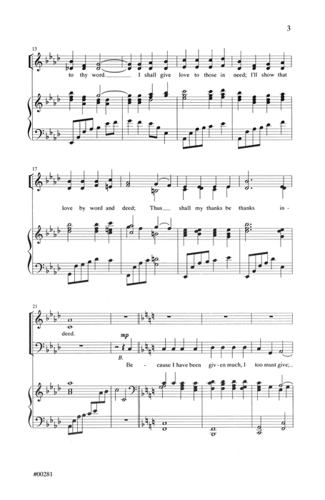 Because I Have Been Given Much - SATB - Green | Sheet Music | Jackman Music
