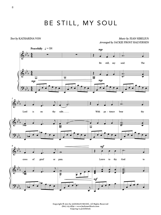 That All May Be Edified - Piano/Vocal Book Be Still, My Soul | Sheet Music | Jackman Music