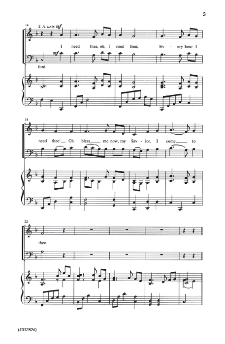 I Need Thee Every Hour - SATB pg. 3 | Sheet Music | Jackman Music