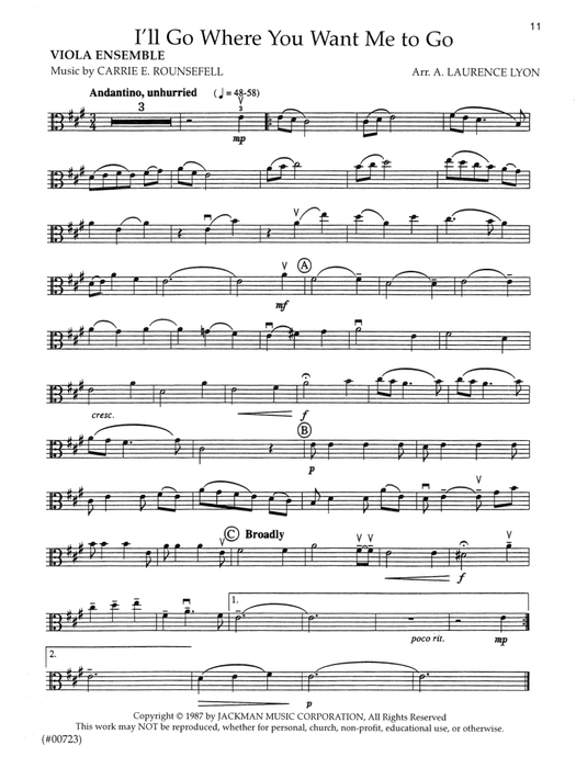 Celebration of Hymns - Viola Pg. 11 | Sheet Music | Jackman Music
