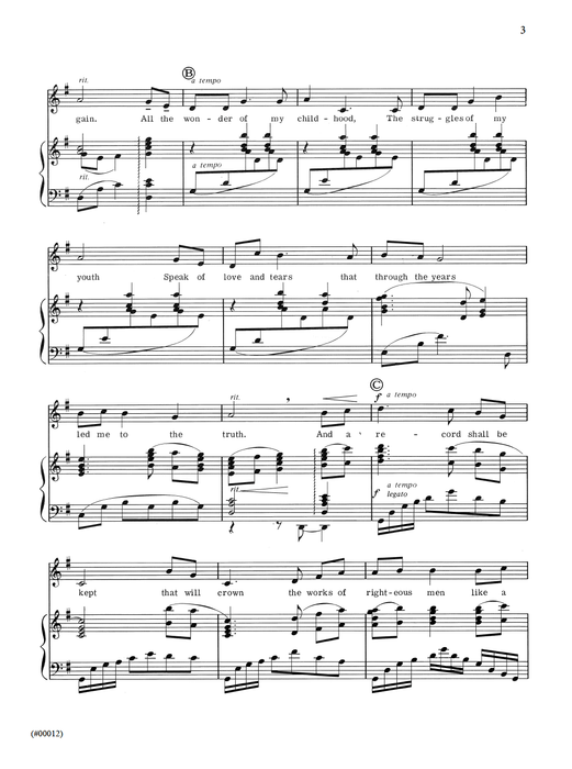 And A Record Shall Be Kept - Vocal Solo - page 3 | Sheet Music | Jackman Music