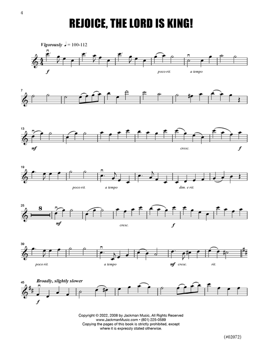 Hymnplicity International - Violin Book Rejoice, the Lord is King! | Sheet Music | Jackman Music