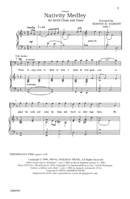 Nativity Medley - SATB Page 3 | Sheet Music | Jackman Music
