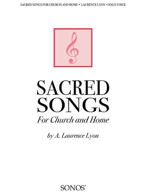 Sacred Songs of Laurence Lyon - Vocal Solos Cover | Sheet Music | Jackman Music