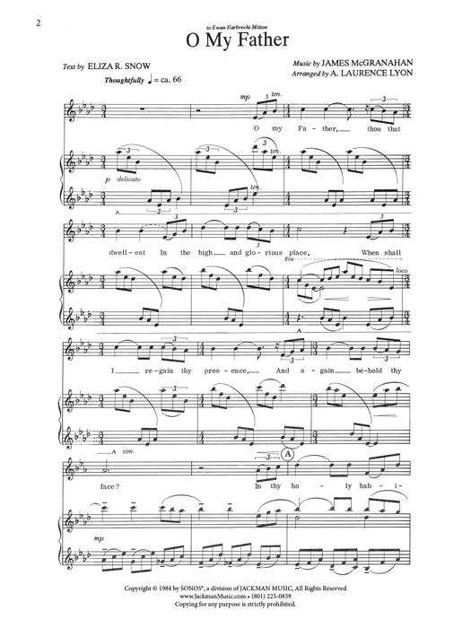 Sacred Songs of Laurence Lyon - Vocal Solos Pg. 2 | Sheet Music | Jackman Music