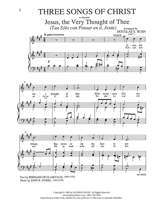 Three Songs of Christ - Vocal Solos pg. 2 | Sheet Music | Jackman Music