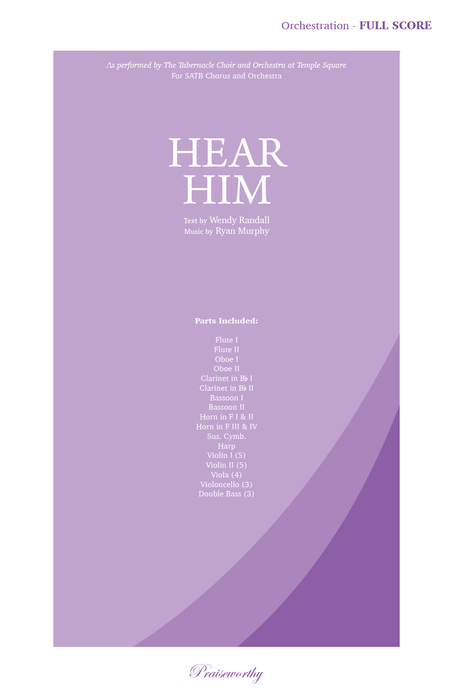 Hear Him - Orchestration: Score and Parts - Murphy COVER | Sheet Music | Jackman Music