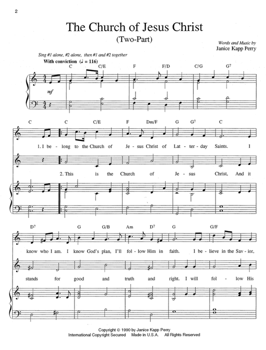 The Church of Jesus Christ - book/perry pg. 2 | Sheet Music | Jackman Music