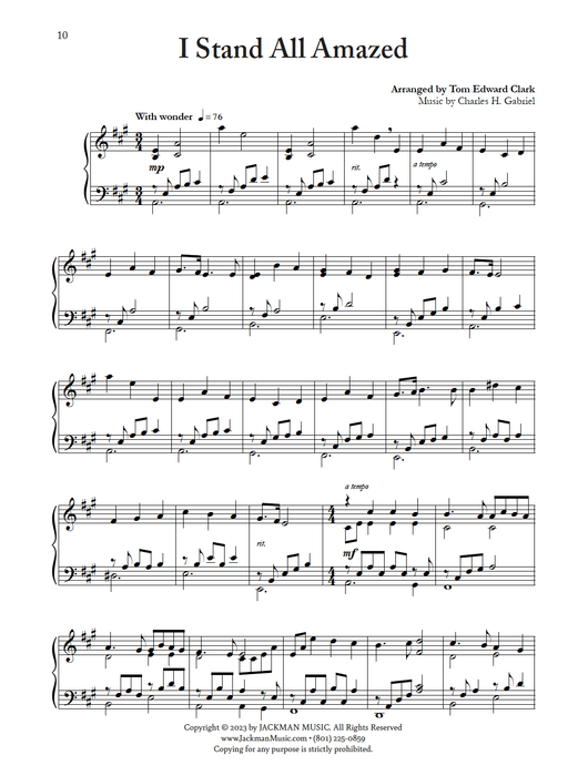 Hope - Sacred Intermediate Piano Solos pg. 10 | Sheet Music | Jackman Music