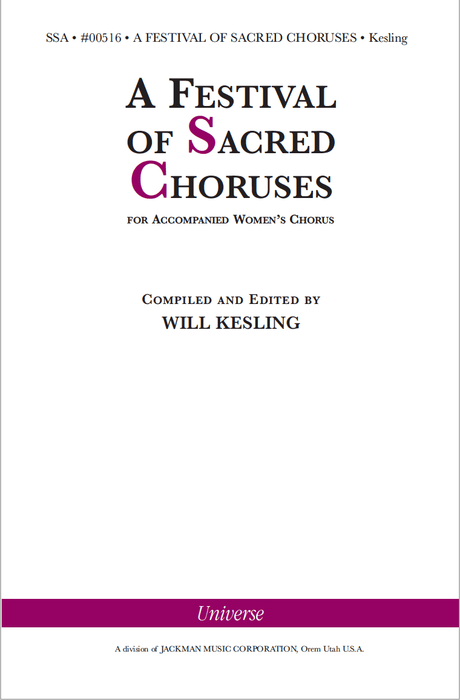 A Festival of Sacred Choruses - SSA (Digital Download) | Sheet Music | Jackman Music
