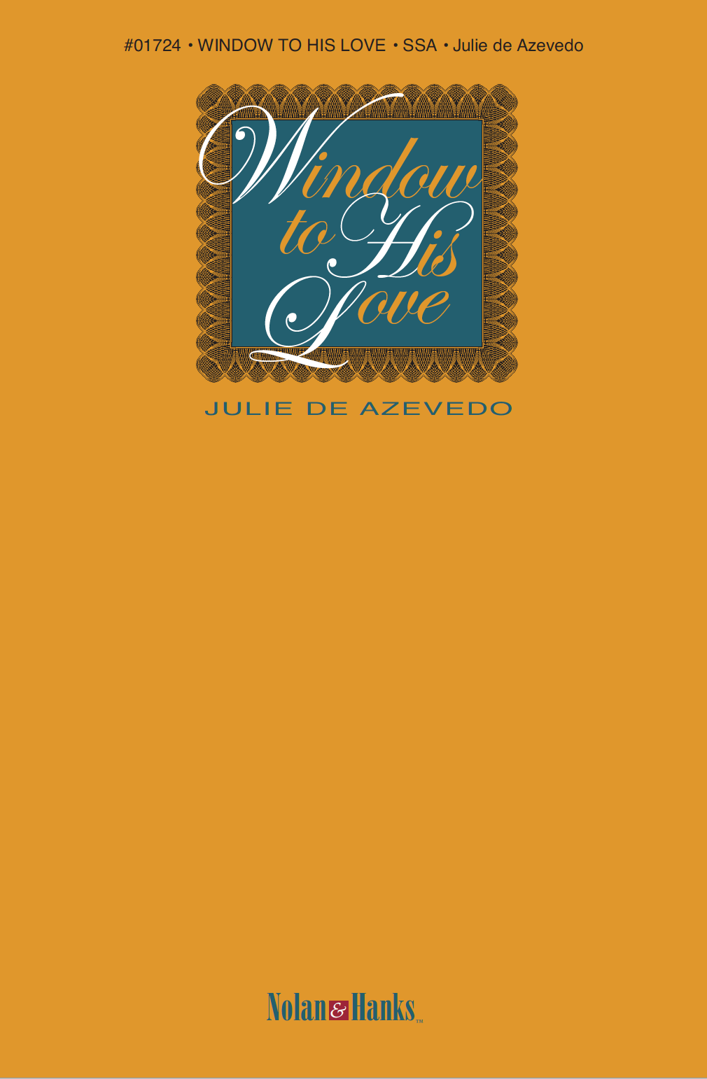 LOVE & YOUTH SCREEN MUSIC レコード Window To His Love - SSA Sheet Music | Jackman Music