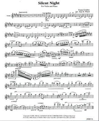 violin sheet music for beginners silent night