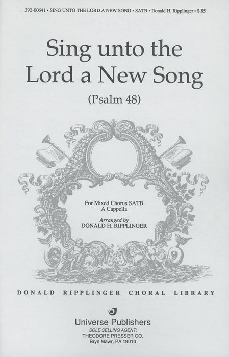 Sing unto the Lord a New Song - SATB - a cappella | Sheet Music | Jackman Music