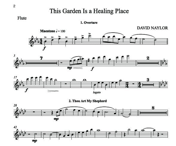This Garden Is A Healing Place Flute Part | Sheet Music | Jackman Music