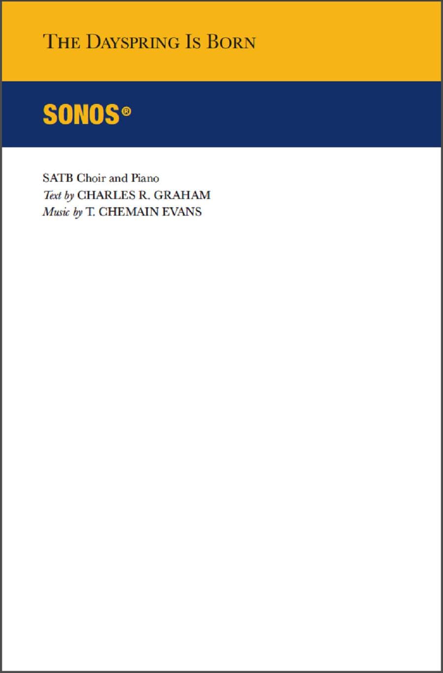 The Dayspring Is Born - SATB — Jackman Music