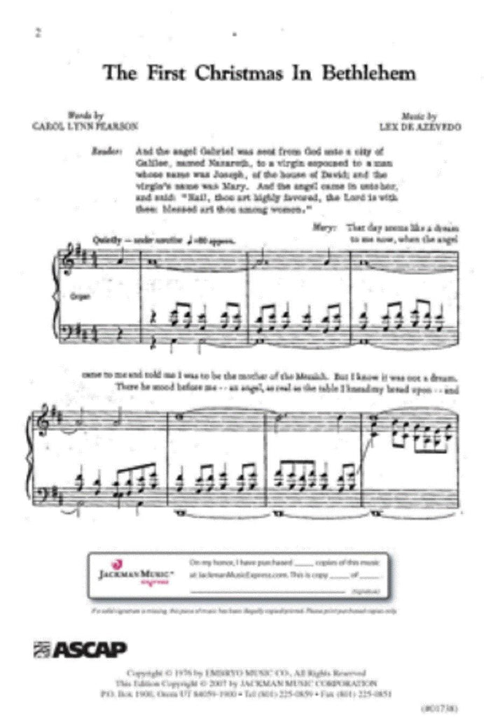 The First Christmas in Zarahemla/The First Christmas in Bethlehem Ca