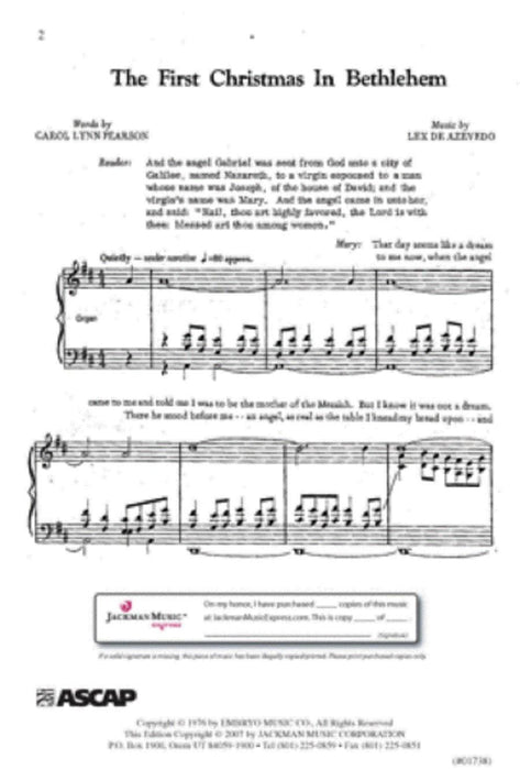 The First Christmas In Zarahemla The First Christmas In Bethlehem Cantata | Sheet Music | Jackman Music