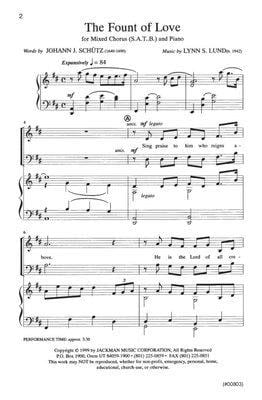 The Fount Of Love Satb | Sheet Music | Jackman Music