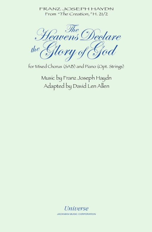 The Heavens Declare the Glory of God - SAB | Sheet Music | Jackman Music