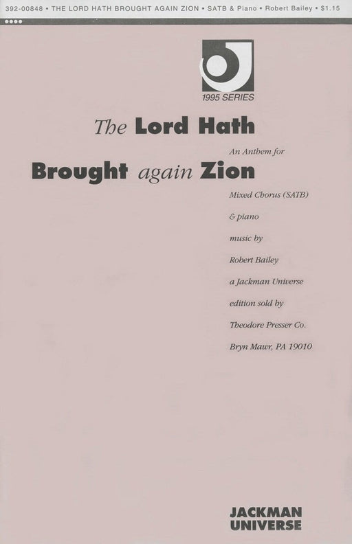 The Lord Hath Brought Again Zion - SSAATTBB | Sheet Music | Jackman Music