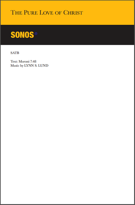 The Pure Love of Christ - SATB | Sheet Music | Jackman Music