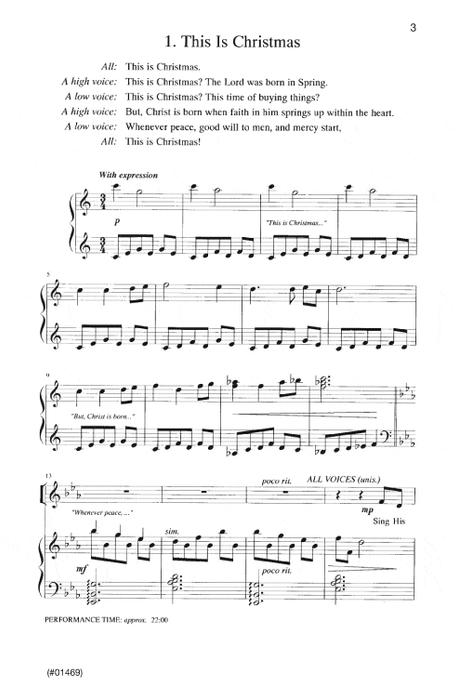 This Is Christmas Cantata | Sheet Music | Jackman Music