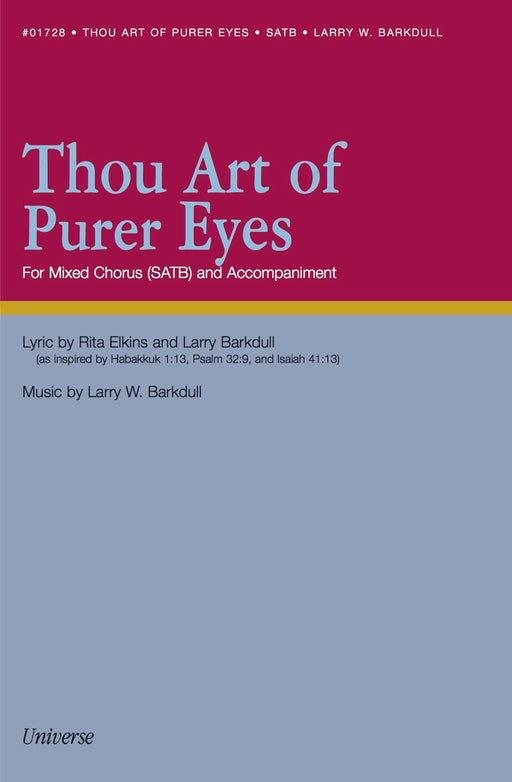 Thou Art of Purer Eyes - SATB | Sheet Music | Jackman Music
