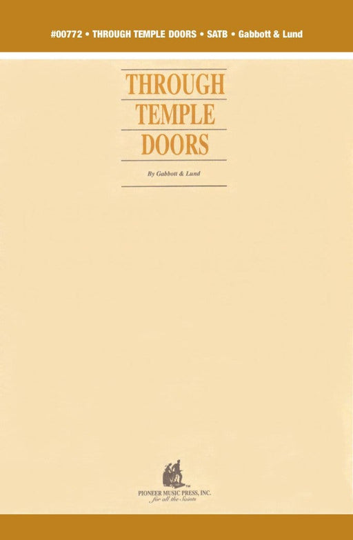 Through Temple Doors - SATB (Digital Download) | Sheet Music | Jackman Music