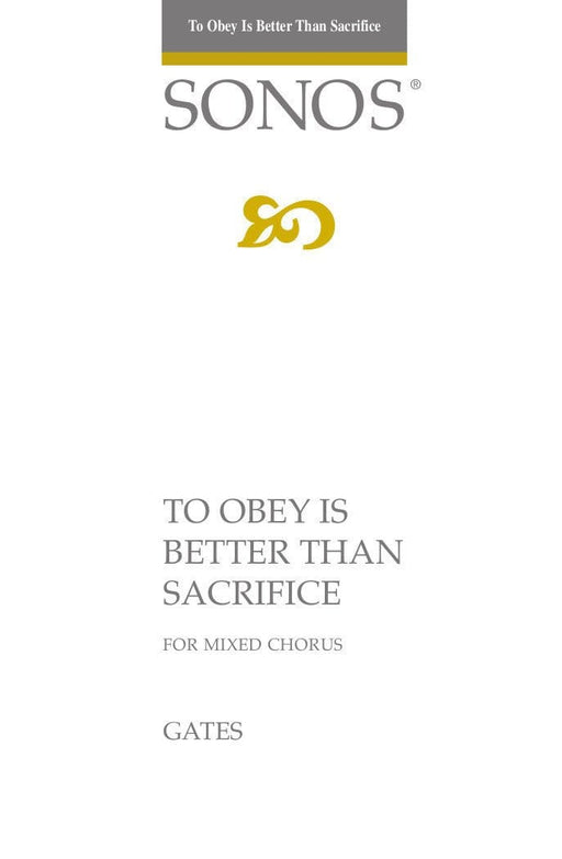 To Obey is Better Than Sacrifice - SATB | Sheet Music | Jackman Music