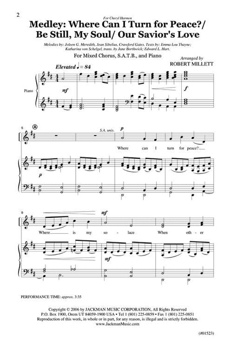Where Can I Turn For Peace Medley Satb | Sheet Music | Jackman Music