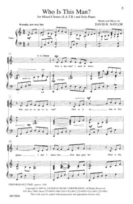 Who Is This Man Satb | Sheet Music | Jackman Music