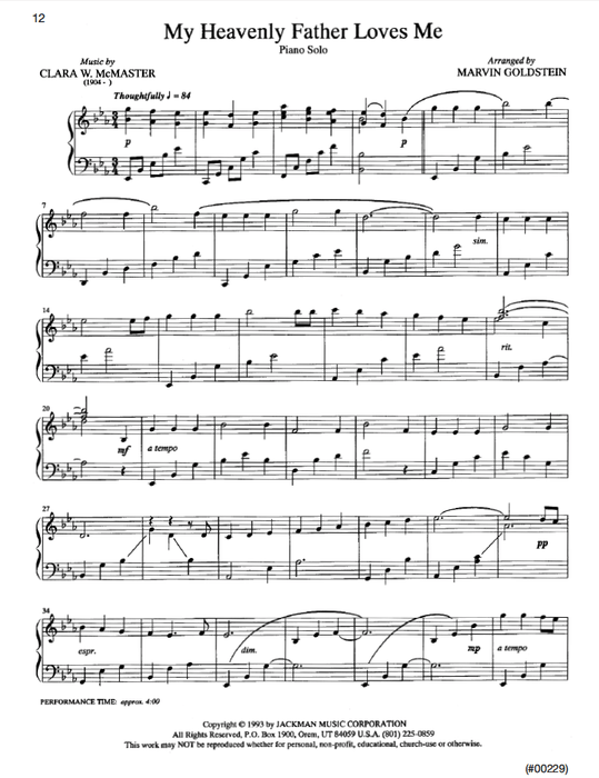 A Gift Of Love Piano Solos | Sheet Music | Jackman Music