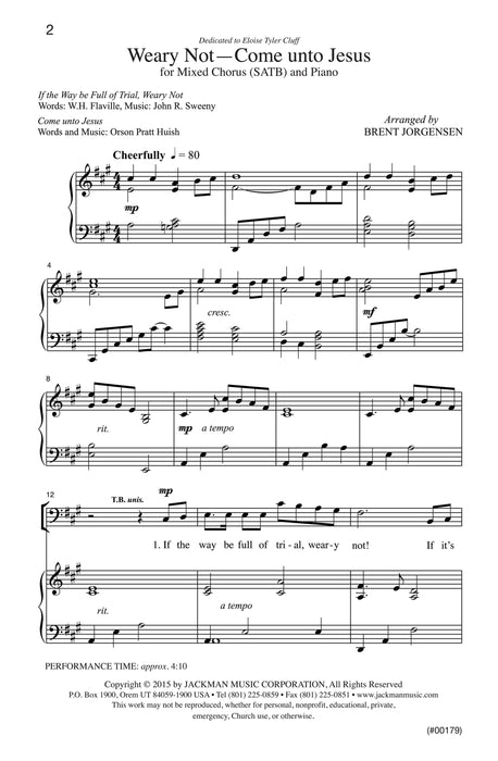 Weary Not Come Unto Jesus Satb And Piano | Sheet Music | Jackman Music